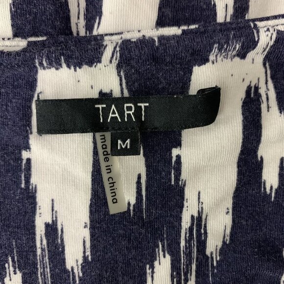 Tart Halter Empire Waist Mini Dress Navy White Medium - Picture 6 of 7